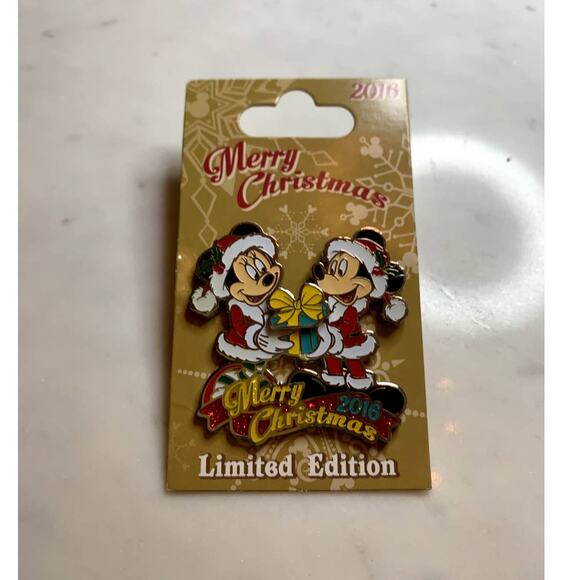 Mickey and Minnie Merry Christmas 2016 Disney Trading Pin - Picture 1 of 2